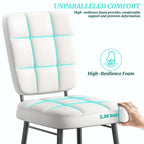 Lot de 2/4/6/8 chaises de salle à manger modernes, chaises de cuisine rembourrées avec coussin épais pour salle à manger