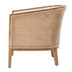 Fauteuil d'appoint en lin et rotin Tillman