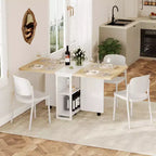 Table à manger pliante pour cuisine, table à manger peu encombrante, table de cuisine à rallonges avec 6 roulettes pour petits espaces