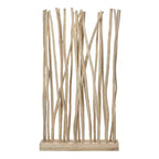JONATHAN Y Tranquil 39W x 68H Paravent bohème côtier en branches de teck fabriquées à la main, un seul panneau