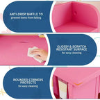 Bureau et chaise d'étude pour enfants avec rangement, bureau d'étude pour enfants avec étagère supérieure et inclinable, pour les 3-8 ans, table d'écriture pour chambre d'enfant