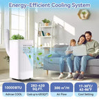 Climatiseur Portable, Flarhetoric 10000 BTU Climatisation/Ventilation/Déshumidification 3 EN 1, Unité AC Portable pour Pièce de 52 m², Unités pour Pièces à Faible Bruit