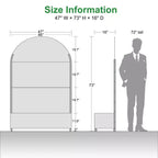 MAYEERTY 72x47 Jardinière arquée en fer noir avec treillis, ensemble de 3 pièces pour décoration de jardin, terrasse et balcon