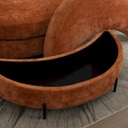 Fauteuil Moderne Rond Avec 5 Coussins Et Pouf Optionnel