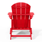 Chaise Adirondack pliante d'extérieur tout temps Polytrends Laguna résistante à la décoloration pour patio