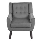 Lot de 2 fauteuils de salon en velours avec accoudoirs