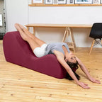 Avana Sleek Chaise Longue pour le yoga – Fabriquée aux États-Unis – Idéale pour les étirements, la relaxation, l'exercice et plus encore, 60D x 18W x 26H pouces, Gris clair