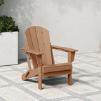 Chaise Adirondack pliante d'extérieur tout temps Polytrends Laguna résistante à la décoloration pour patio
