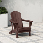 Chaise Adirondack pliante d'extérieur tout temps Polytrends Laguna résistante à la décoloration pour patio