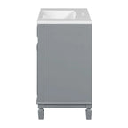 Meuble-lavabo de salle de bain moderne de 91 cm avec lavabo et armoire de toilette, 2 portes et 2 tiroirs