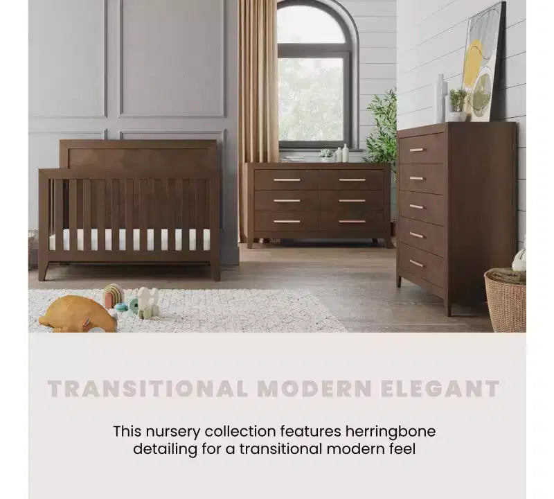 Ensemble de chambre de bébé 3 pièces Child Craft Kieran comprenant un lit de bébé convertible 4-en-1, une commode double et une commode