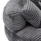 Canapé poire pour adultes et enfants, grand fauteuil poire en velours côtelé avec 3 oreillers et accoudoirs pour salon et chambre à coucher