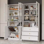 Meuble de rangement polyvalent Famapy avec portes vitrées, bibliothèque, organisateur de garde-manger