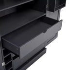 Garde-manger de cuisine autoportant 77H, armoire de rangement de style ferme avec étagères réglables, étagères de porte, tiroirs et casiers à vin - ModernLuxe