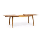 Ensemble de salle à manger d'extérieur 7 pièces extensible avec chaises empilables, table en bois d'acacia