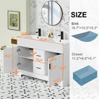 Meuble-lavabo de salle de bain Wavy Line 30/36/48 avec évier et robinet
