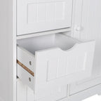Meuble de Rangement Salle de Bain VEIKOUS sur Pied avec 4 Tiroirs