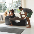 Avana Kami Chaise convertible / Yoga & Massage - Pouf 2 en 1 avec chaise longue de yoga escamotable, Microvelours - N/A