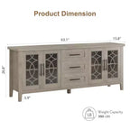 Meuble TV avec tiroirs de rangement, Meuble TV, Table console TV pour salon/chambre à coucher, Armoire de rangement