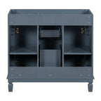 Meuble-lavabo de salle de bain moderne de 91 cm avec lavabo et armoire de toilette, 2 portes et 2 tiroirs