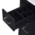 Meuble-lavabo de salle de bain à évier simple de 76 cm avec armoire et 3 tiroirs – Noir / Bleu / Vert / Indigo / Blanc