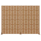 MAYEERTY Cloison de séparation 01 marron en acier galvanisé, 72x47x16, paravent double face antirouille en 6 pièces
