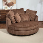 Fauteuil Moderne Rond Avec 5 Coussins Et Pouf Optionnel
