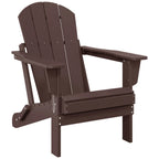 Chaise Adirondack pliante d'extérieur tout temps Polytrends Laguna résistante à la décoloration pour patio