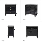 Table d'appoint Giorgio à 3 tiroirs avec prises intégrées, lot de 2 | HULALA HOME