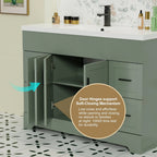 Meuble-lavabo de salle de bain Wavy Line 30/36/48 avec évier et robinet