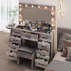 Ensemble de coiffeuse blanche