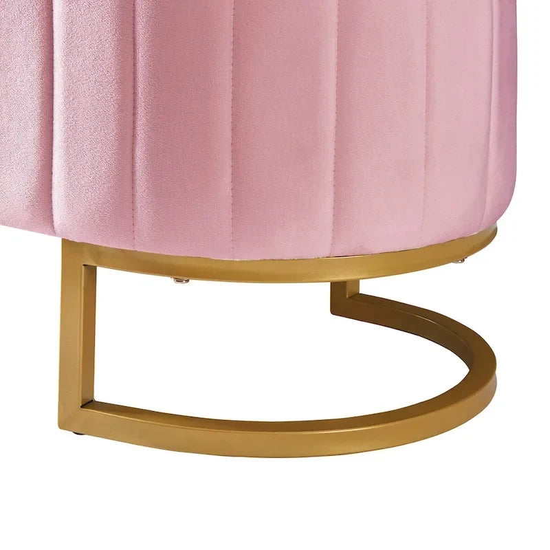 Ensembles de chambre à coucher 2 pièces – Lit plateforme double avec LED et pouf de rangement