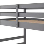 Lit superposé bas, Lit superposé en bois avec échelle, Lit superposé avec garde-corps complets