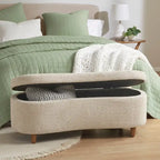 Banc de rangement rabattable INK+IVY Bailey Taupe Boucle