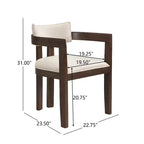 Ensemble de salle à manger rond moderne 5 pièces Christopher Knight Home Shankar avec chaises rembourrées en bois d'hévéa