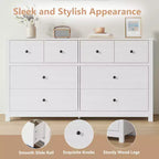 Commode moderne à 8 tiroirs pour chambre à coucher, grande commode en bois avec tiroirs profonds, meuble de rangement autonome pour salon