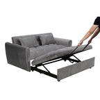 64,96 Canapé-lit convertible 3-en-1 en velours avec dossier réglable, poche de rangement et capacité de poids de 227 kg