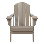 Chaise Adirondack pliante d'extérieur tout temps Polytrends Laguna résistante à la décoloration pour patio