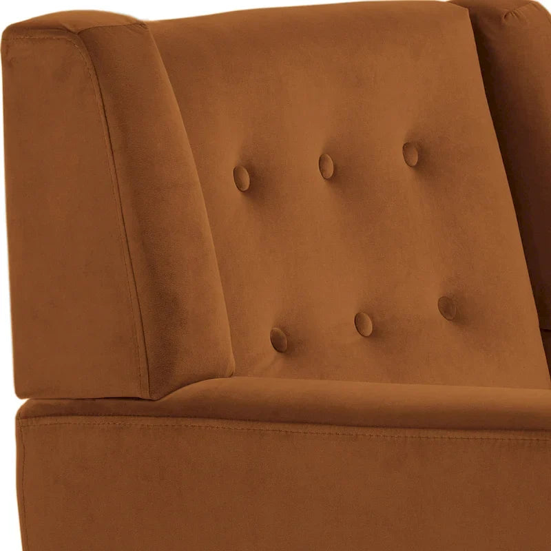 Lot de 2 fauteuils de salon en velours avec accoudoirs