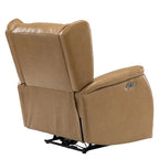 Fauteuil inclinable électrique Eduardo en cuir véritable avec port USB (ensemble de 2)