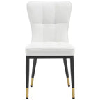Bekrvio Lot de 6 chaises de salle à manger, modernes, rembourrées, en similicuir, avec haut dossier, pieds en métal, chaises de cuisine sans accoudoirs pour salon et salle à manger