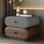 Table de chevet moderne bicolore avec tiroirs de rangement