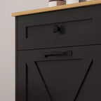Meuble de salle de bain HOMCOM avec panier à linge basculant, 2 paniers amovibles et 2 tiroirs