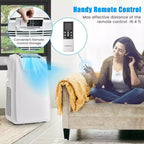 Climatiseur portable Costway 8000 BTU (11 500 BTU ASHRAE) à double tuyau 3 en 1 avec télécommande