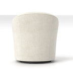 Fauteuil baril pivotant à 360 degrés SEYNAR moderne en velours avec dossier capitonné, lot de 2