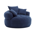 Fauteuil paresseux rond – Blanc/Bleu/Gris/Jaune/Orange/Rouge rosé/Bleu marine/Vert, Siège simple et double