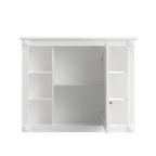 Meuble-lavabo de salle de bain moderne de 91 cm avec lavabo et armoire de toilette, 2 portes et 2 tiroirs