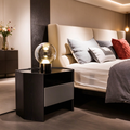 Table de chevet noire contemporaine pour chambres modernes