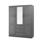 Palace Imports Armoire Cosmo 3 portes 100 % bois massif avec portes en bois massif ou portes miroir