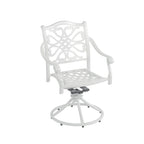 Ensemble de salle à manger d'extérieur 5 pièces en fonte d'aluminium avec 4 chaises pivotantes